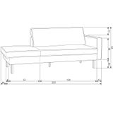 BePureHome Rodeo Daybed Rechts - Recycle Leer - Zwart - 85x203x86 - Chique en eigentijds design