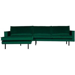 BePureHome Rodeo Chaise Longue Links - Velvet - Green Forest