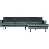 BePureHome Rodeo Chaise Longue Rechts - Velvet - Teal