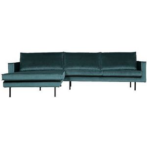 BePureHome Rodeo Chaise Longue Links - Velvet - Teal