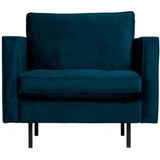 BePureHome Rodeo Classic Fauteuil - Velvet - Blue - 83x98x88