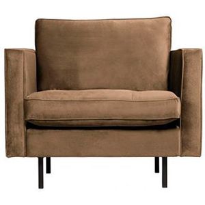 BePureHome Rodeo Classic Fauteuil - Velvet - Taupe - 83x98x88