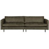 BePureHome Rodeo Classic 3-Zits Bank - Recycle Leer - Army - 83x275x88 - Klassiek en royaal design