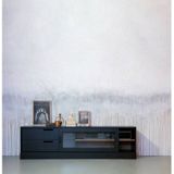 WOOOD Exclusive James Tv meubel - Grenen - Zwart - 50x180x42