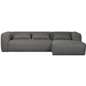 Woood Exclusive Bean Chaise Longue Rechts - Polyester - Mid Grey