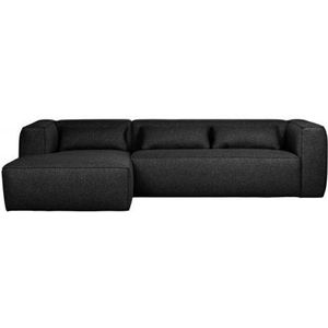 WOOOD Bean Hoekbank met Chaise Longue Links - Melange - Dark Grey