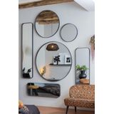 WOOOD Doutzen Spiegel Metaal Zwart 80x80x5