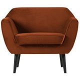 Rocco Fauteuil Fluweel Roest