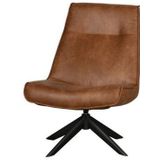 WOOOD Draaifauteuil Skyler - Kunstleer - Cognac - 94x67x85