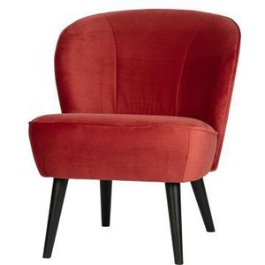 Sara Fauteuil Fluweel Raspberry