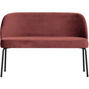 BePureHome Vogue Eetbank Fluweel Chestnut - Stijlvolle en comfortabele eettafelbank - Luxe velvet stof - H 82,5 x B 120 x D 59 cm