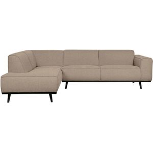 BePureHome Statement Hoekbank Links - Bouclé Beige - 274 cm breed - Luxueus en tijdloos design