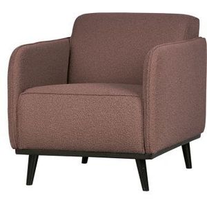 BePureHome Statement Fauteuil Met Arm - Boucle - Coffee - 77x72x93