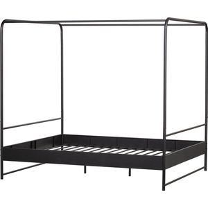 vtwonen Bunk Hemelbed - Metaal - Zwart - 190x205x165
