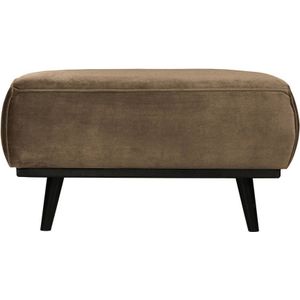 BePureHome Statement Hocker - Velvet - Taupe - 40x80x55