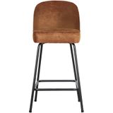 BePureHome Vogue Barstoel 65 cm - Recycle Leer - Cognac - 89x50x55