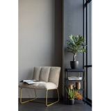 WOOOD Fie Fauteuil - Ribstof - Zand - 77x64x71