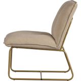 WOOOD Fie Fauteuil - Ribstof - Zand - 77x64x71