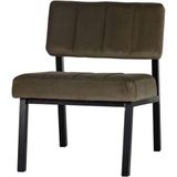 WOOOD Exclusive Kaja Fauteuil - Velvet - Army - 72x55x74