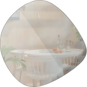 WOOOD Exclusive Philou Spiegel Glas/Metaal Zwart 60x59x0,5