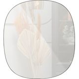 WOOOD Exclusive Philou Spiegel Glas/Metaal Zwart 60x55x0,5