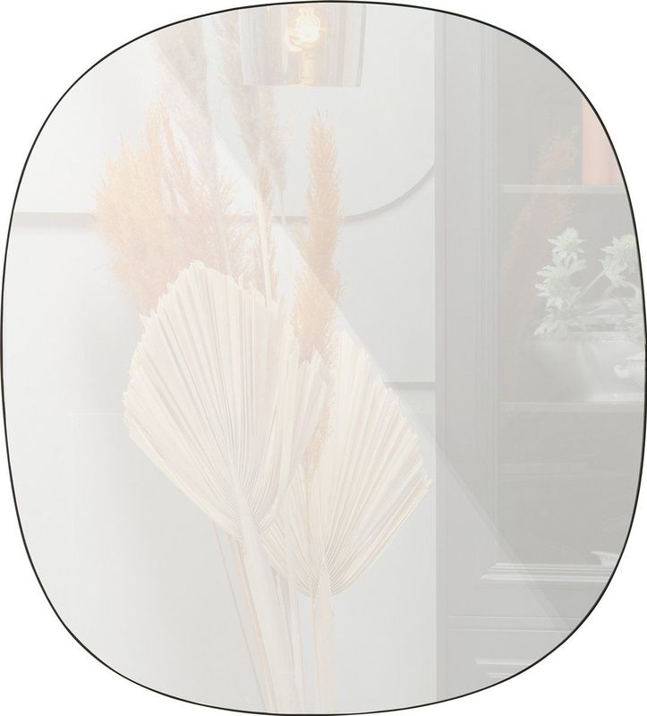 WOOOD Exclusive Philou Spiegel Glas/Metaal Zwart 60x55x0,5