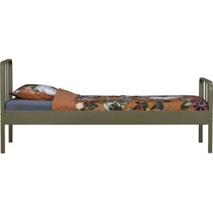 WOOOD Mees Bed - Metaal - Army - 90x208x95