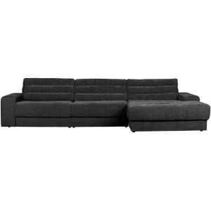 BePureHome Date Chaise Longue Rechts - Antraciet - 78x316x162