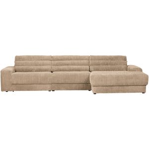 BePureHome Date Chaise Longue Rechts - Rib - Travertin - 78x316x162