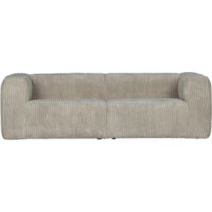 WOOOD Exclusive Bean 3,5-Zits Bank - Ribstof - Naturel - 73x246x96 - Stoer en comfortabel