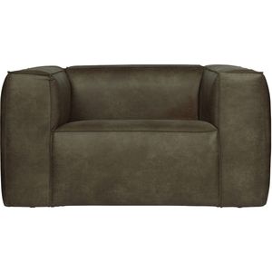 WOOOD Bean Fauteuil - Recycle Leer - Army - 74x146x98