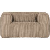 WOOOD Exclusive Bean Fauteuil - Grove Ribstof - Travertin - 74x146x98