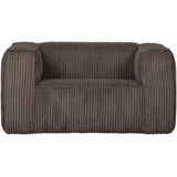 WOOOD Exclusive Bean Fauteuil - Grove Ribstof - Mud - 74x146x98