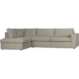 WOOOD Freddie Hoekbank Links - Stof Naturel - 283x197x90 cm - Comfortabele en tijdloze loungebank