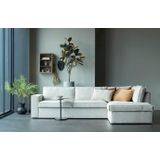 WOOOD Freddie Hoekbank Rechts - Naturel - 283x197x90 cm - Sterke stof - Comfortabel loungen