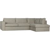 WOOOD Freddie Hoekbank Rechts - Naturel - 283x197x90 cm - Sterke stof - Comfortabel loungen