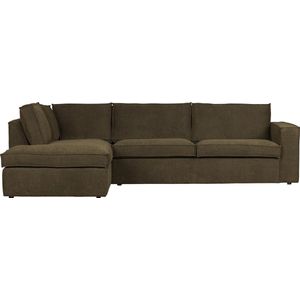WOOOD Ecksofa "Freddie", frei im Raum stellbar, aus grobem Melange-Gewebe, Breite 283 cm