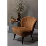 Sara Fauteuil Structure Velvet Cognac