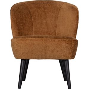 WOOOD Sara Fauteuil - Velvet - Cognac - 59x71x70