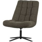 WOOOD Job Draaifauteuil - Teddy - Groen - 101x70x85