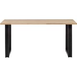 WOOOD Tablo Tafel met U-poot - Eiken - 75x180x90