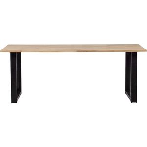 WOOOD Tablo Tafel met U-poot - Eiken - 75x220x90