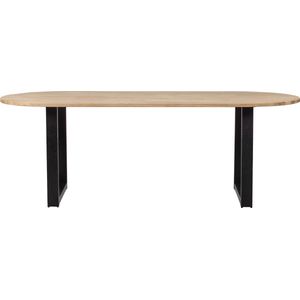 WOOOD Tablo Tafel Ovaal - Eiken/Metaal - 75x220x90