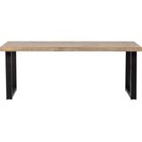 WOOOD Tablo Tafel Visgraat met U-Poot - Mango - 75x200x90