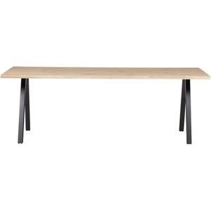 WOOOD Tablo Boomstam Tafel met 2-standen Poot - Eiken - 75x199x90