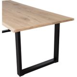 WOOOD Tablo Boomstam Tafel met U-poot - Eiken - 75x180x90