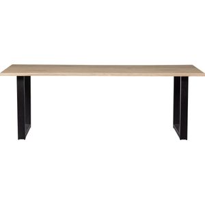 WOOOD Tablo Boomstam Tafel met U-poot - Eiken - 75x199x90