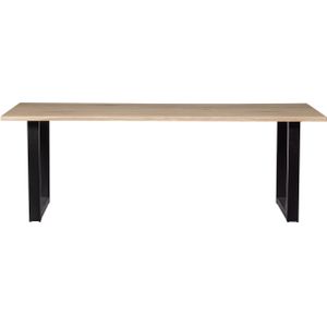 Combi-tablo: Boomstam Eiken 220x90 & U-poot [fsc]