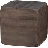 WOOOD Exclusive Lio Bijzettafel - Hout - Donkerbruin - 46x46x46