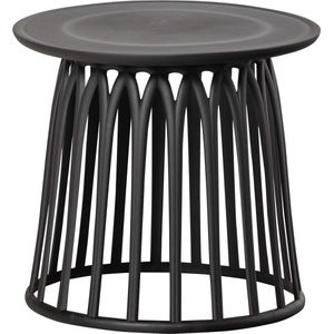 WOOOD - Bijzettafel Buiten Boy - Zwart - Kunststof - 45x50x50